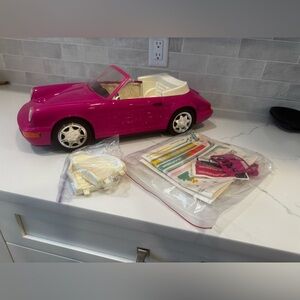Vintage 1991 Barbie Porsche 911 Carrera Cabriolet - Near Mint ,Unapplied Decals